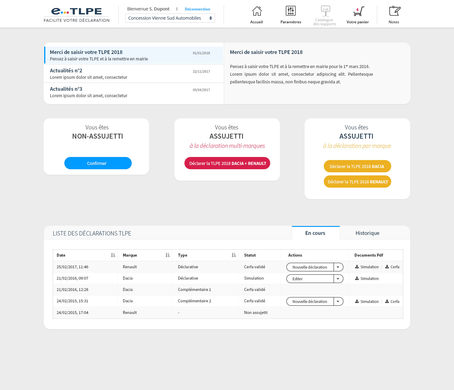 Capture d'écran de E-TLPE
