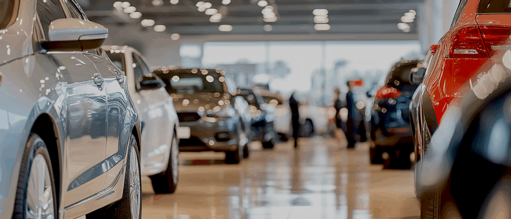 voitures dans une concession