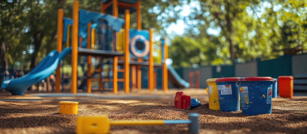 aire de jeu avec toboggan