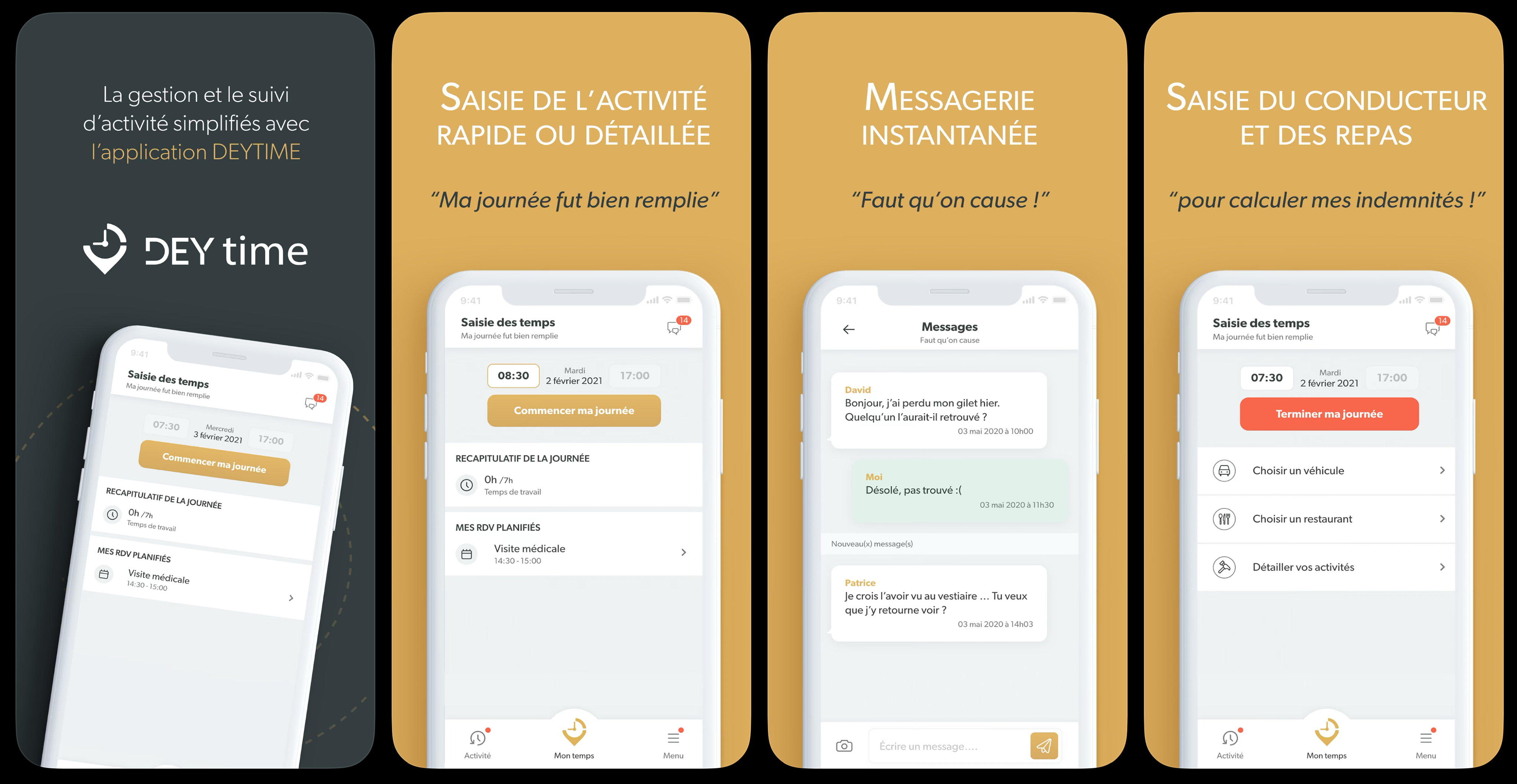 Présentation de l'application Deytime