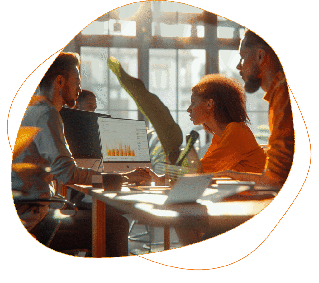 Image de travailleurs dans un bureau